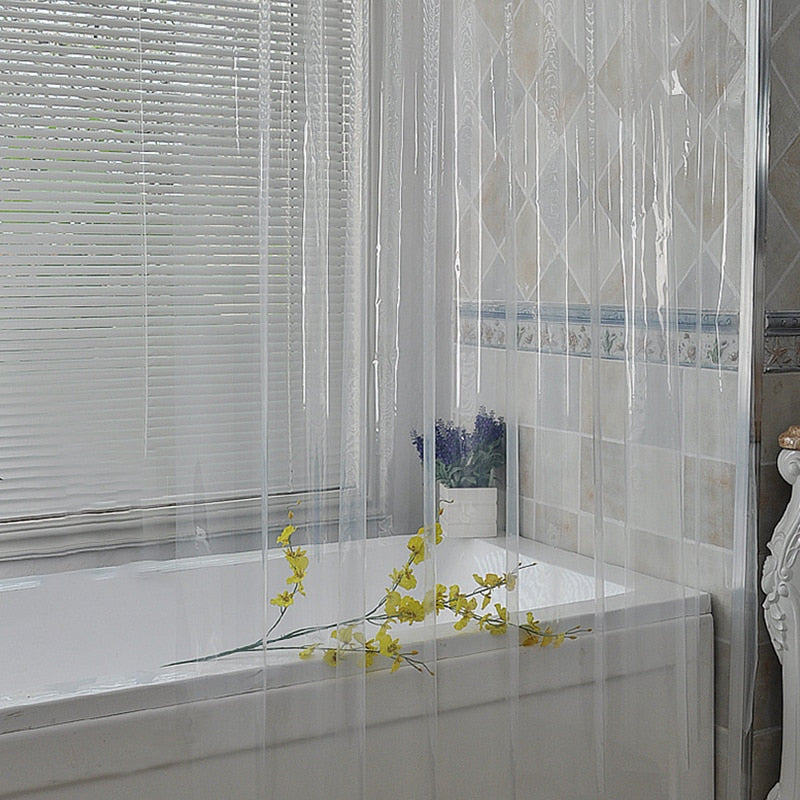 Waterproof Clear Shower Curtain Liner with Hooks - Homespectrums