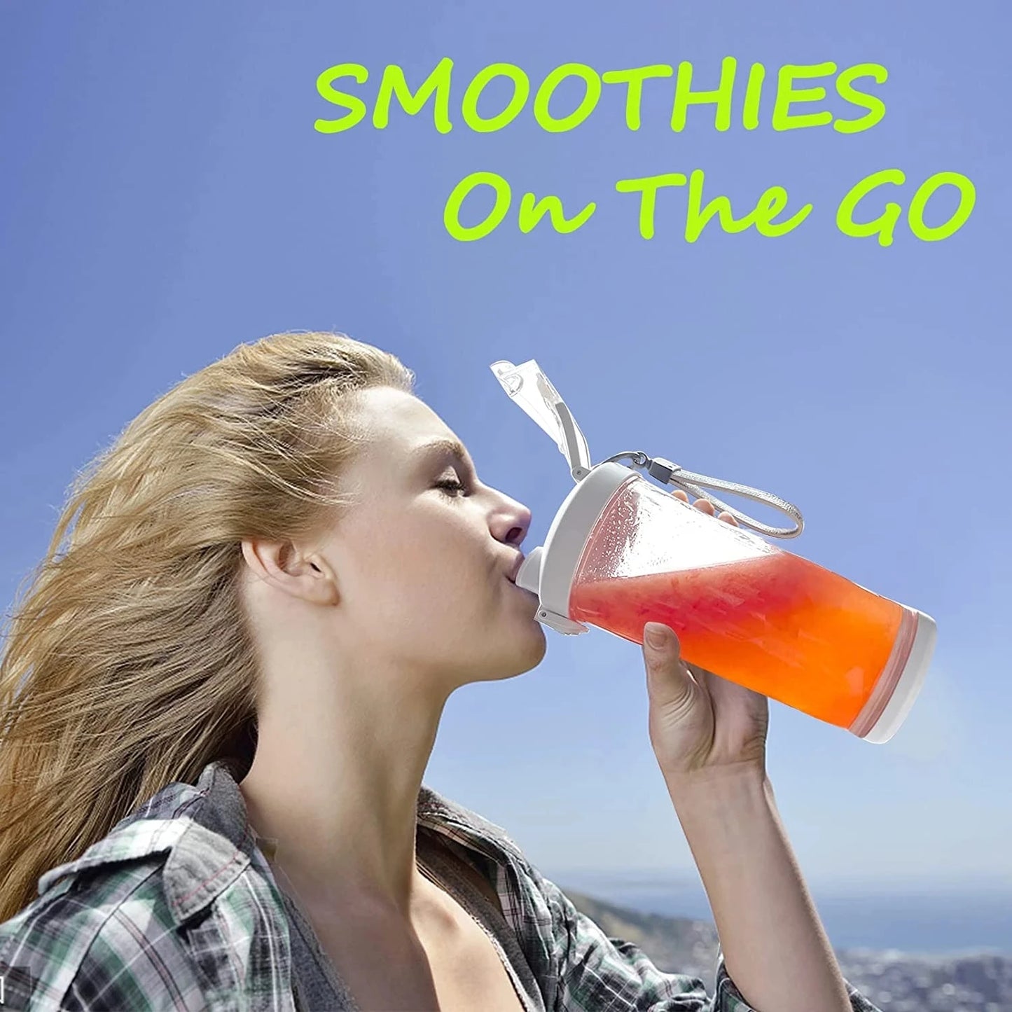 Portable Blender 600ML Electric Juicer Fruit Mixers USB Rechargeable