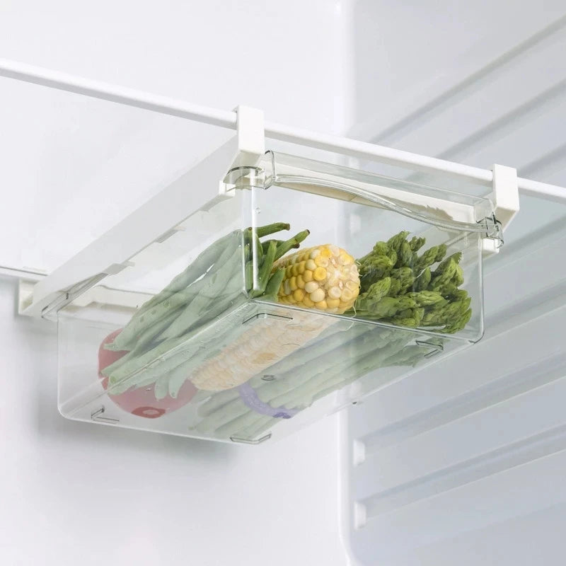 Fridge Organizer Fruit Egg Storage Under-shelf Drawer