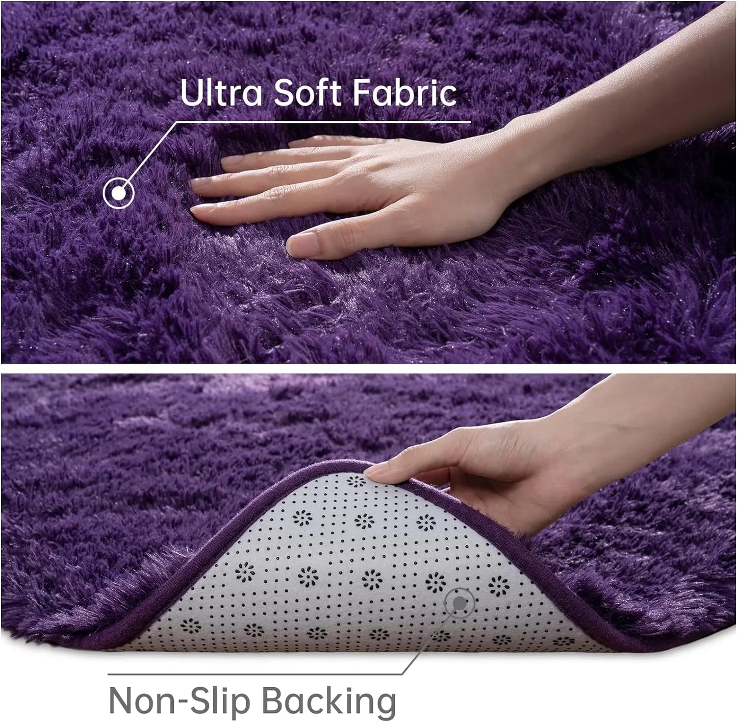 Soft Fluffy Non-slip Rugs for Bedroom, Living Room