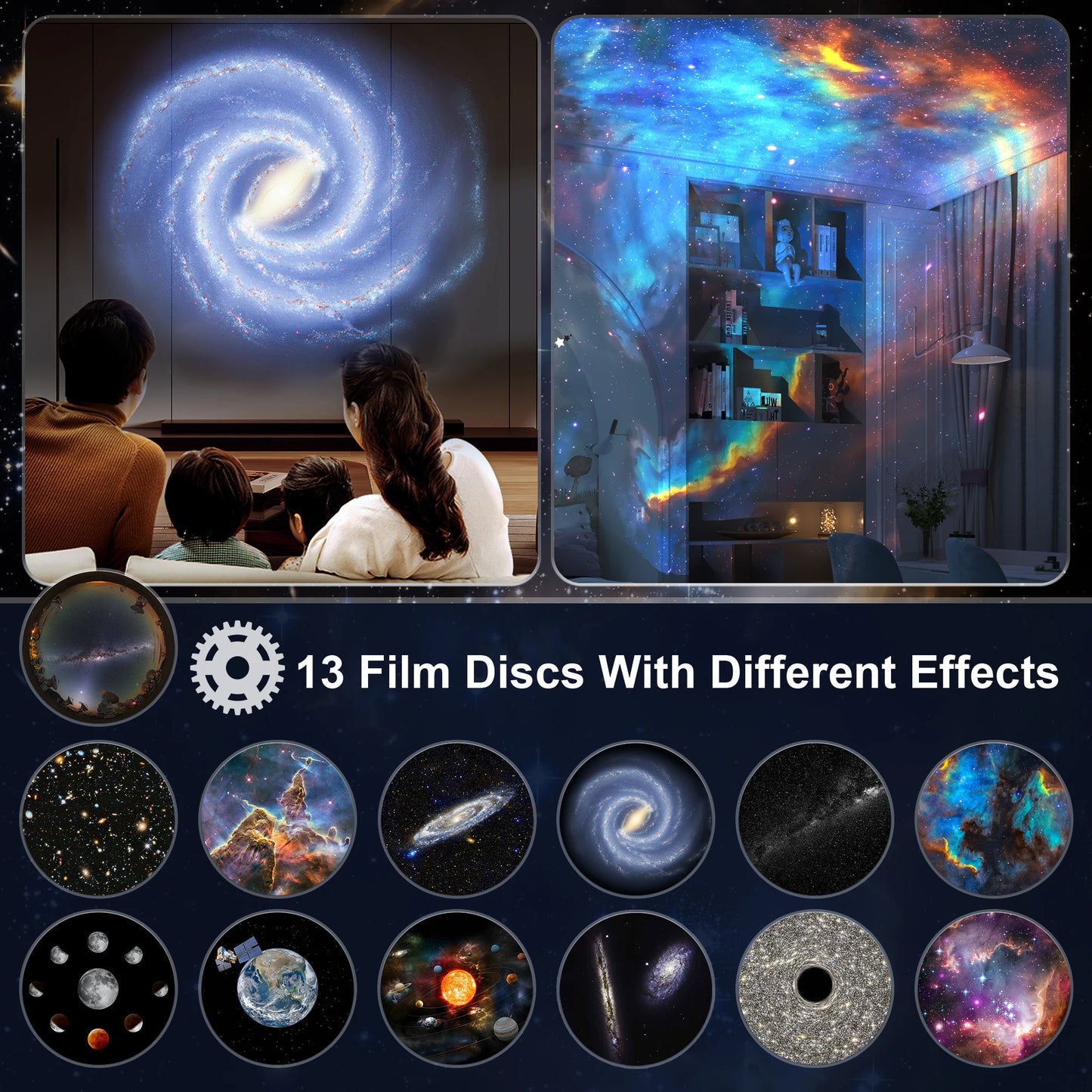 Galaxy, Planetarium Star Projector, Realistic Starry Night Sky