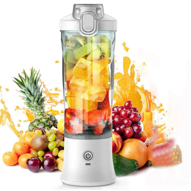 Portable Blender 600ML Electric Juicer Fruit Mixers USB Rechargeable