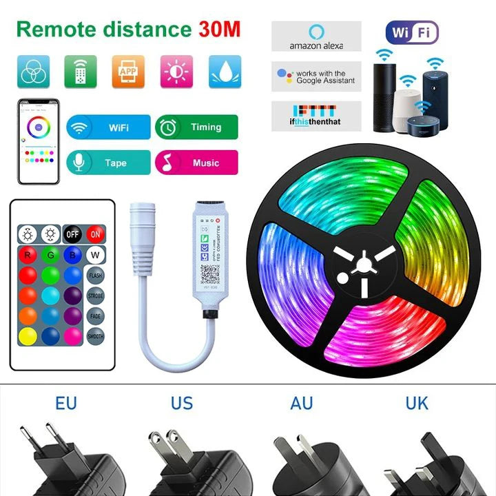 40m Bluetooth led strip light,Led Strip Lights, Led Lights For Bedroom, Smart Led Lights APP Control For Birthday Christmas