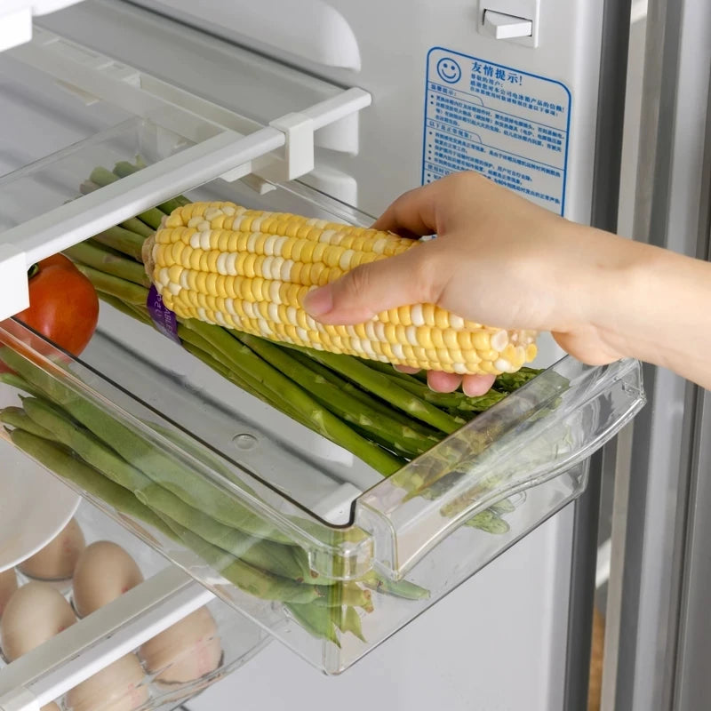 Fridge Organizer Fruit Egg Storage Under-shelf Drawer