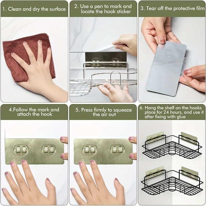 Bathroom Shelf Wall Hanging Corner Shower Caddy