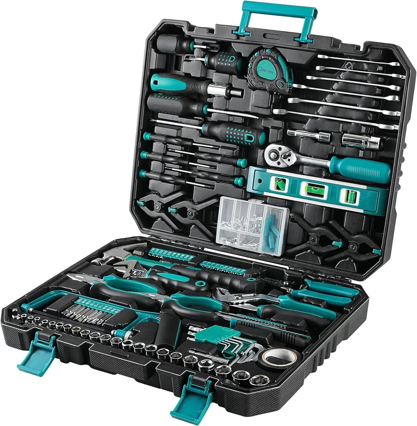 198-Piece Hand-Tool, Ratchet-Socket, Screwdriver, Home, Car, Repair Tool-Set