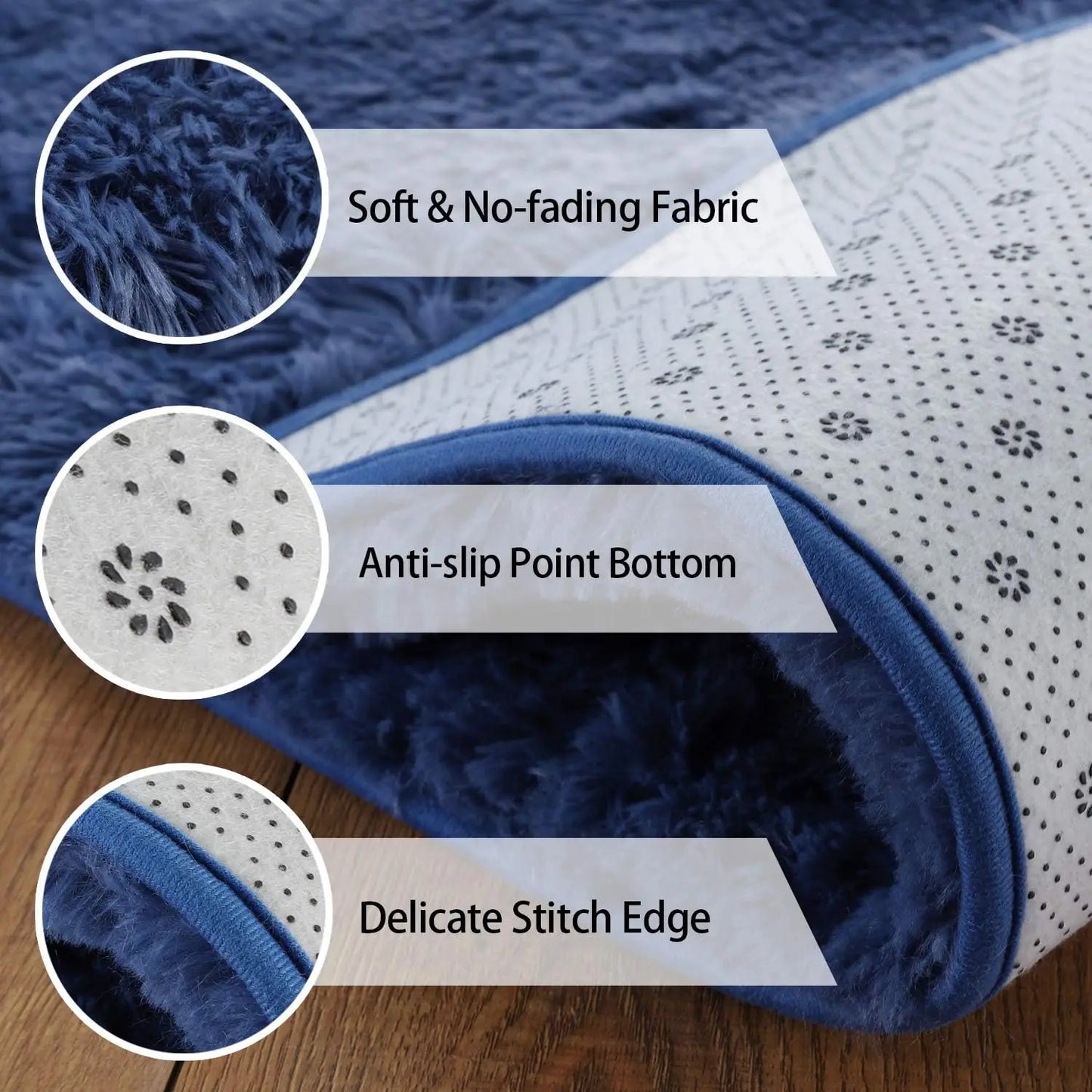 Soft Fluffy Non-slip Rugs for Bedroom, Living Room