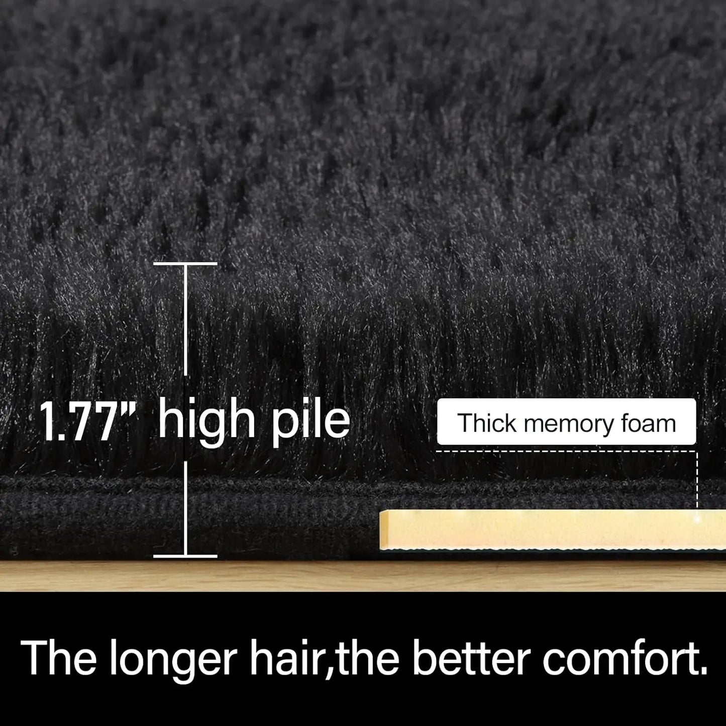 Soft Fluffy Non-slip Rugs for Bedroom, Living Room