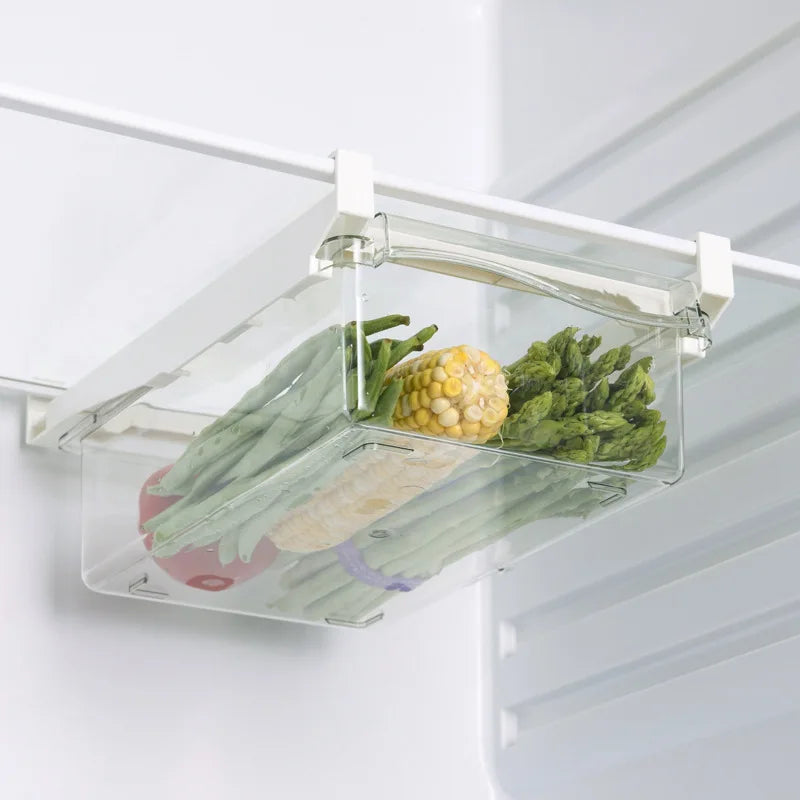 Fridge Organizer Fruit Egg Storage Under-shelf Drawer