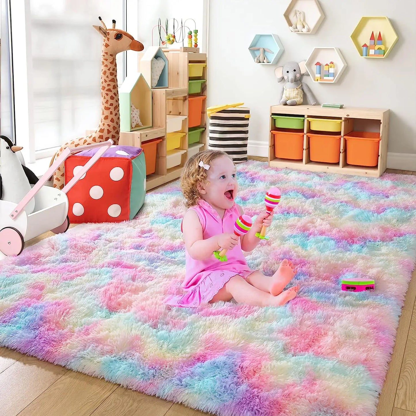 Soft Fluffy Non-slip Rugs for Bedroom, Living Room