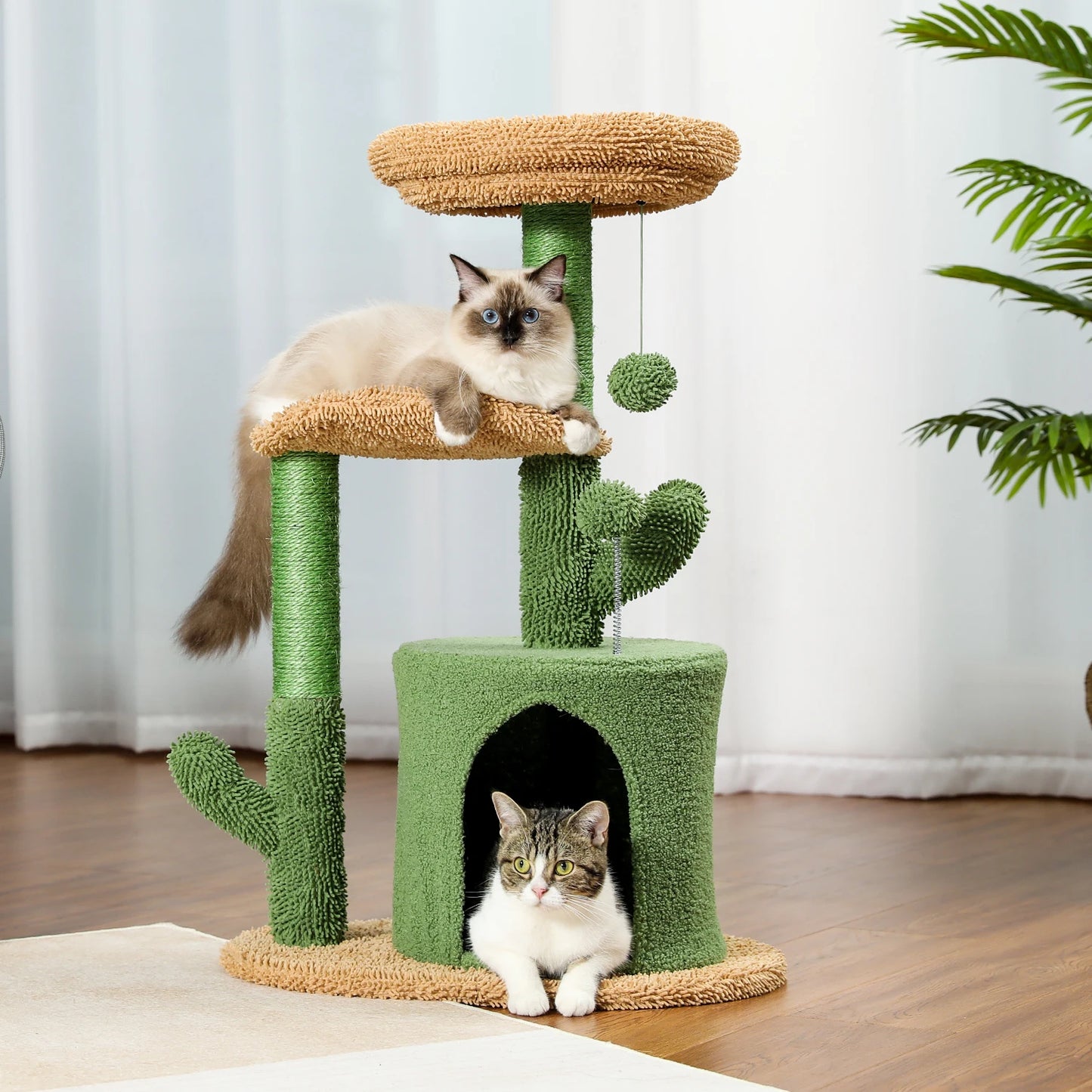 Festive Cat Scratching Post/Tower, Sisal Rope Cat Climbing Frame