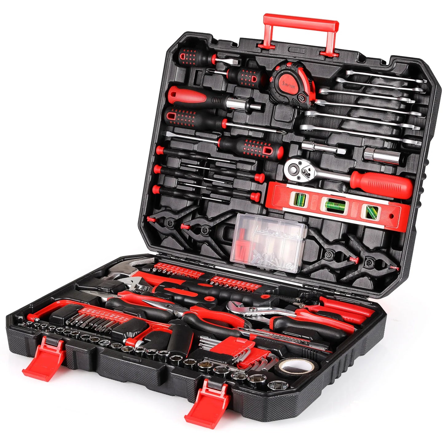 198-Piece Hand-Tool, Ratchet-Socket, Screwdriver, Home, Car, Repair Tool-Set