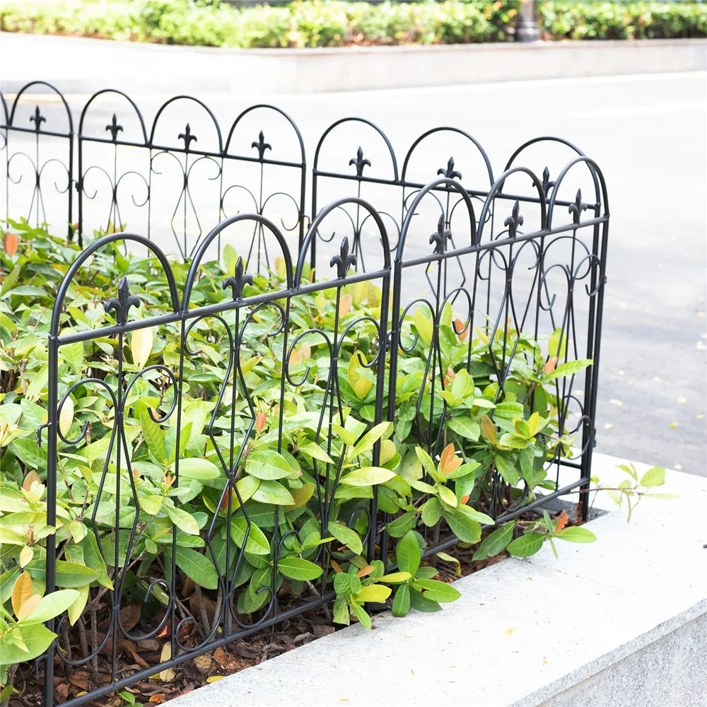 5pcs Decorative Garden Fence Rustproof Landscape Border Folding