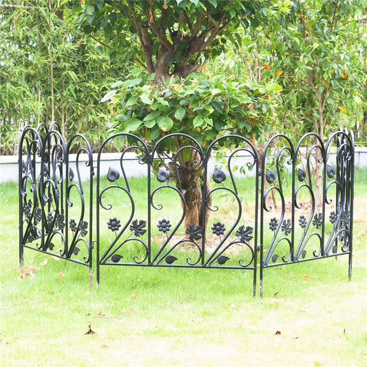 5pcs Decorative Garden Fence Rustproof Landscape Border Folding