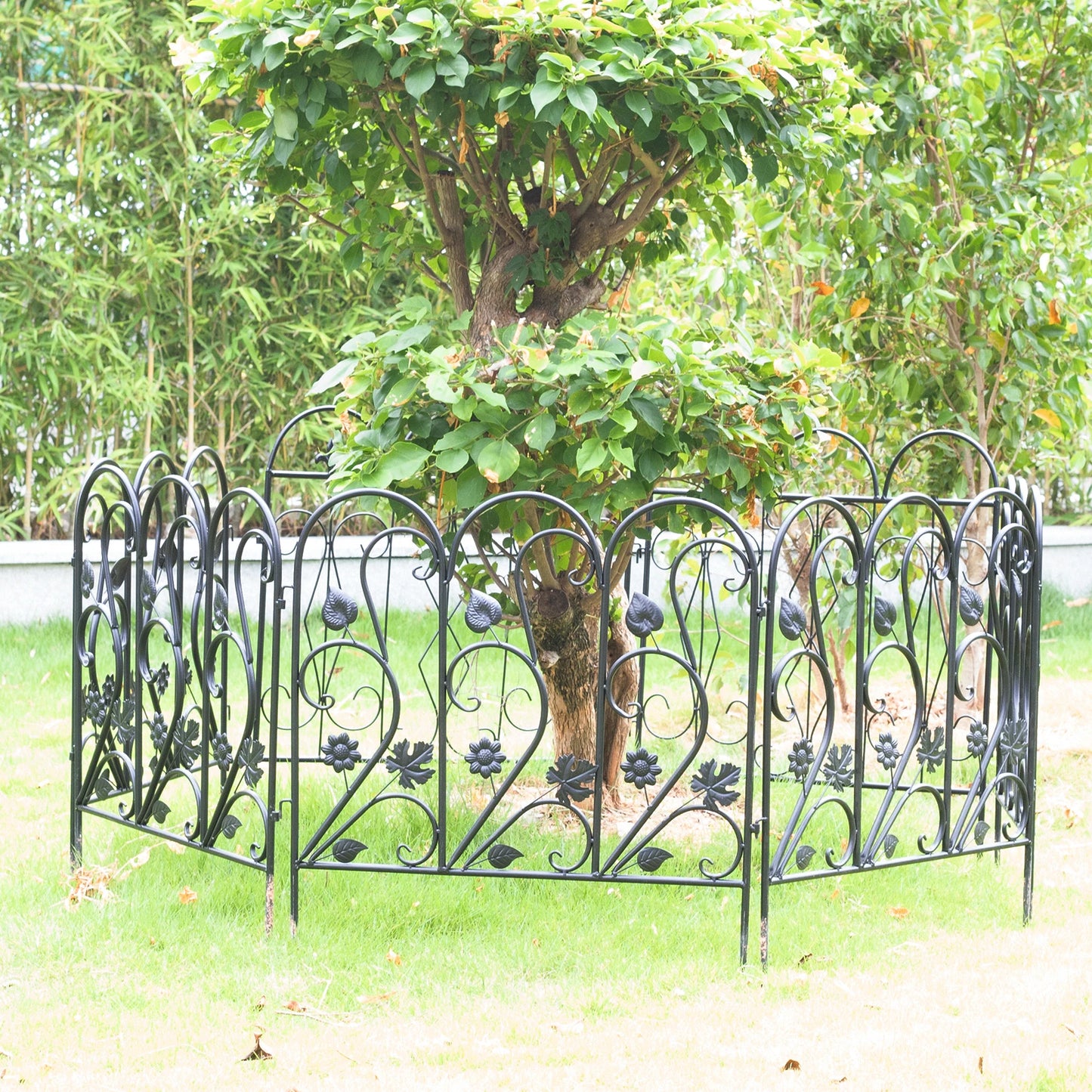 5pcs Decorative Garden Fence Rustproof Landscape Border Folding