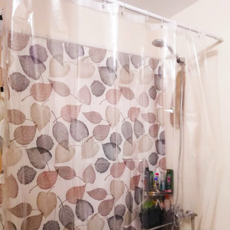 Waterproof Clear Shower Curtain Liner with Hooks - Homespectrums