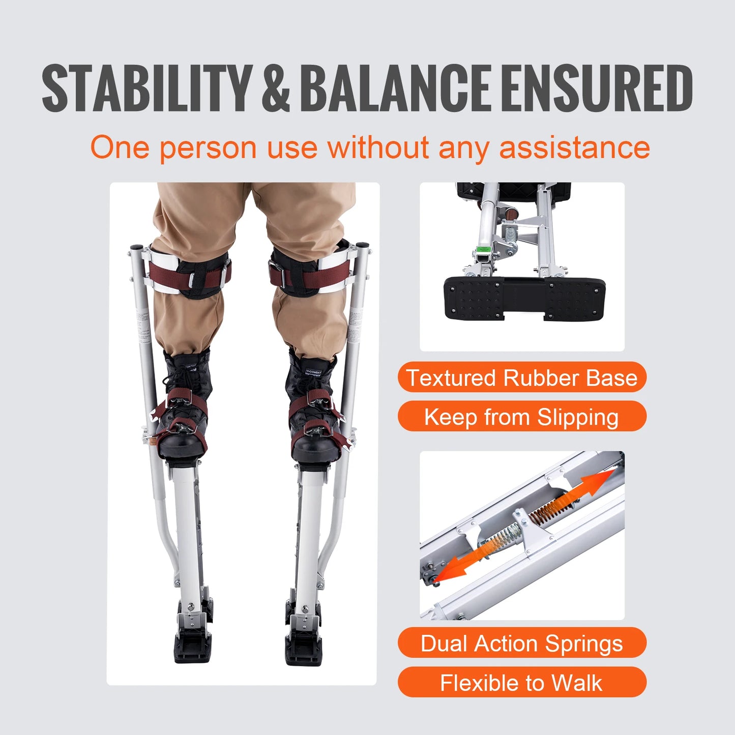 Drywall Stilts 18''-30''/36''-50'' Adjustable Aluminum Tool Stilts