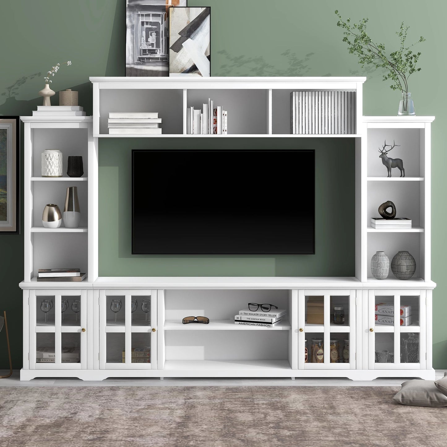 Minimalism Entertainment Wall Unit for TVs Up to 70"