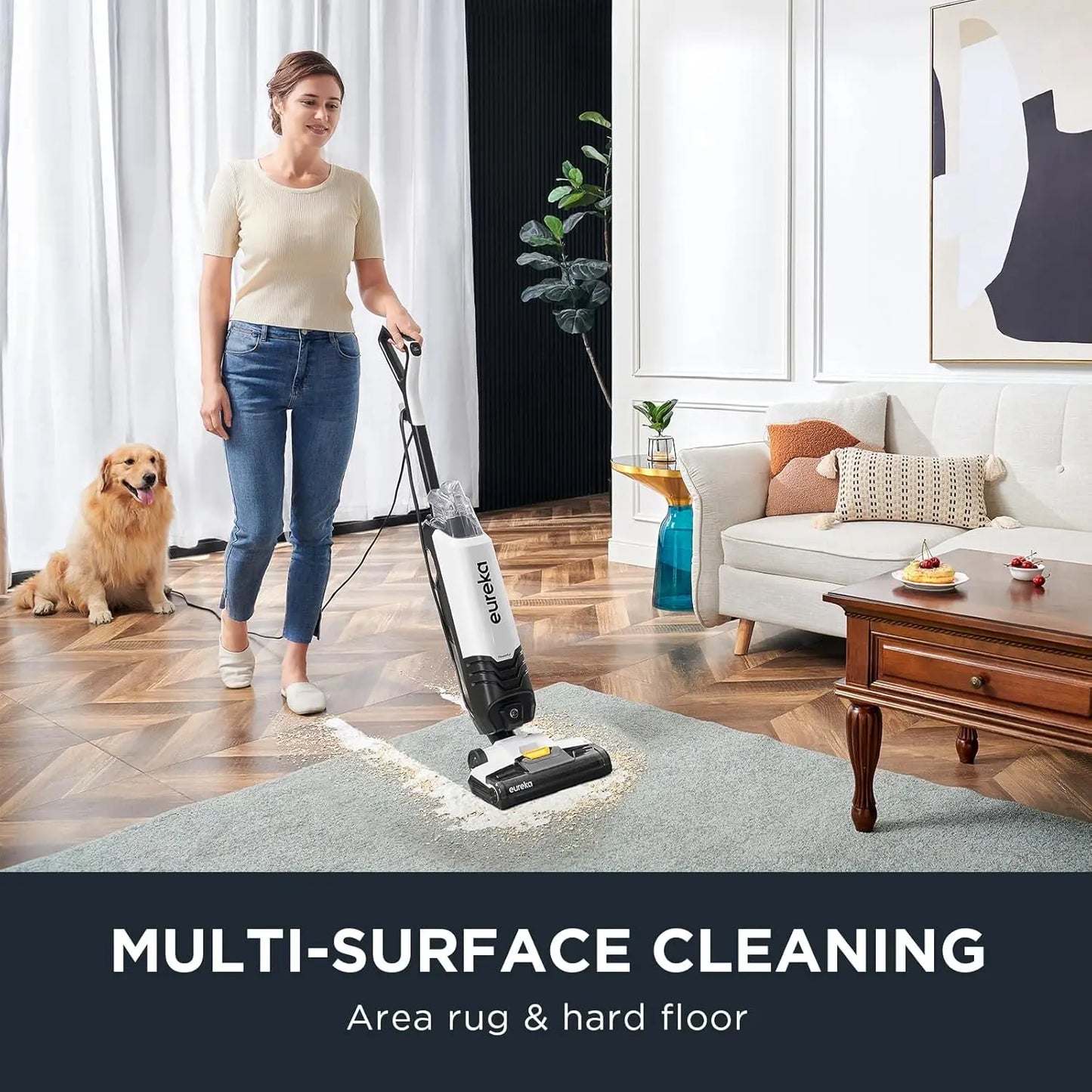 All-in-one wet-dry Vacuum and Mop for Multi-Surface, Corded