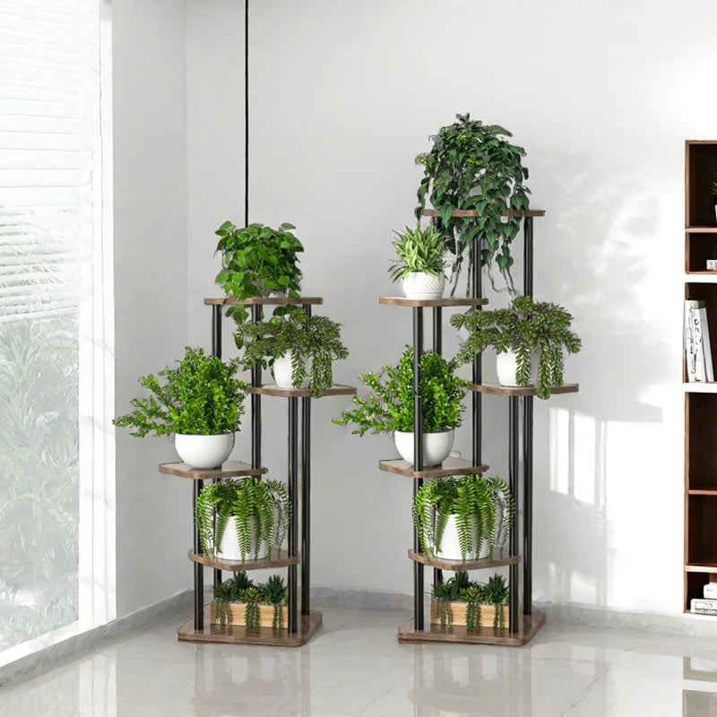 Iron Plant Organizer for Living Room, Balcony, Sunny Area