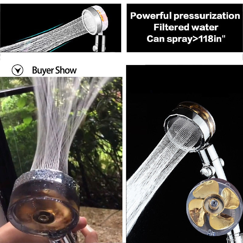 New Turbo Propeller Water Saving High Pressure Showerhead - Homespectrums