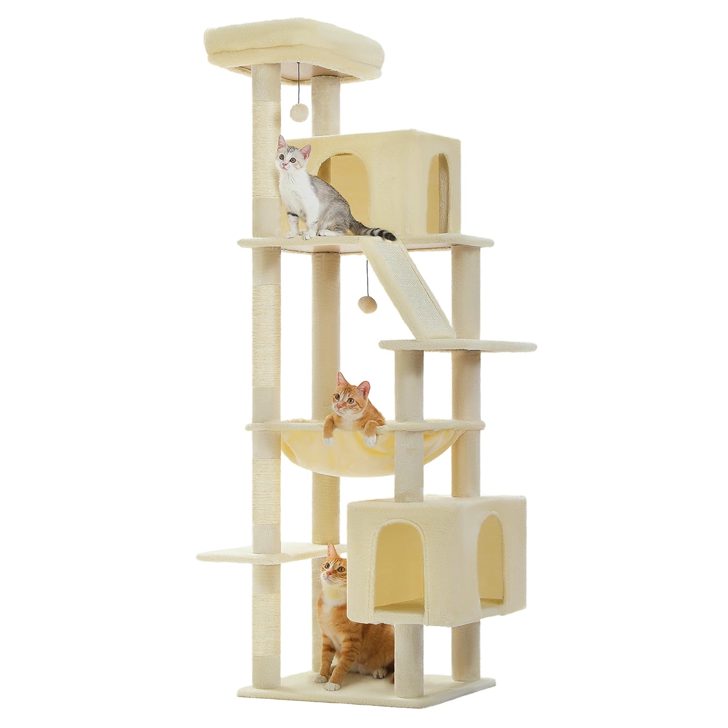 Large Cat-Tower, Hammock, Sisal Scratching Post, Climbing Frame