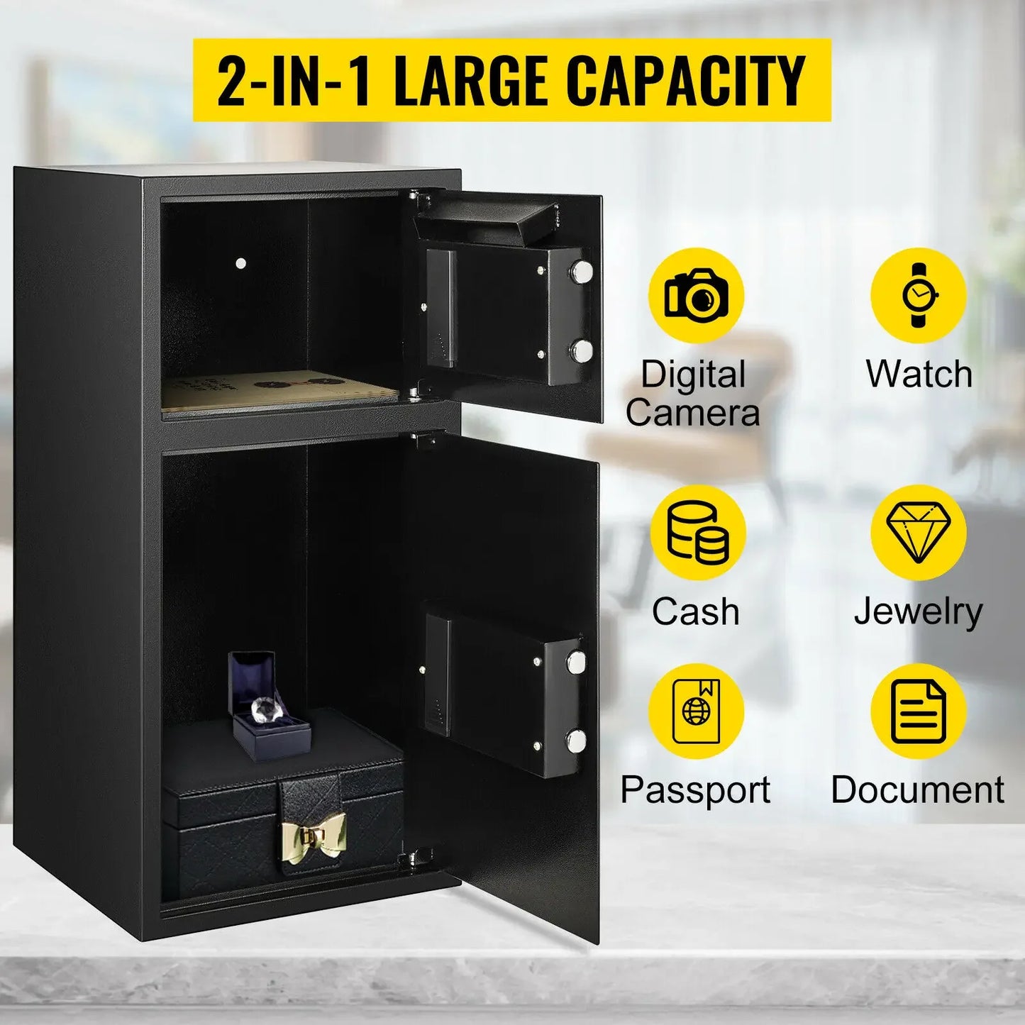 Security Home Steel Safe, Digital Lock, Double Door