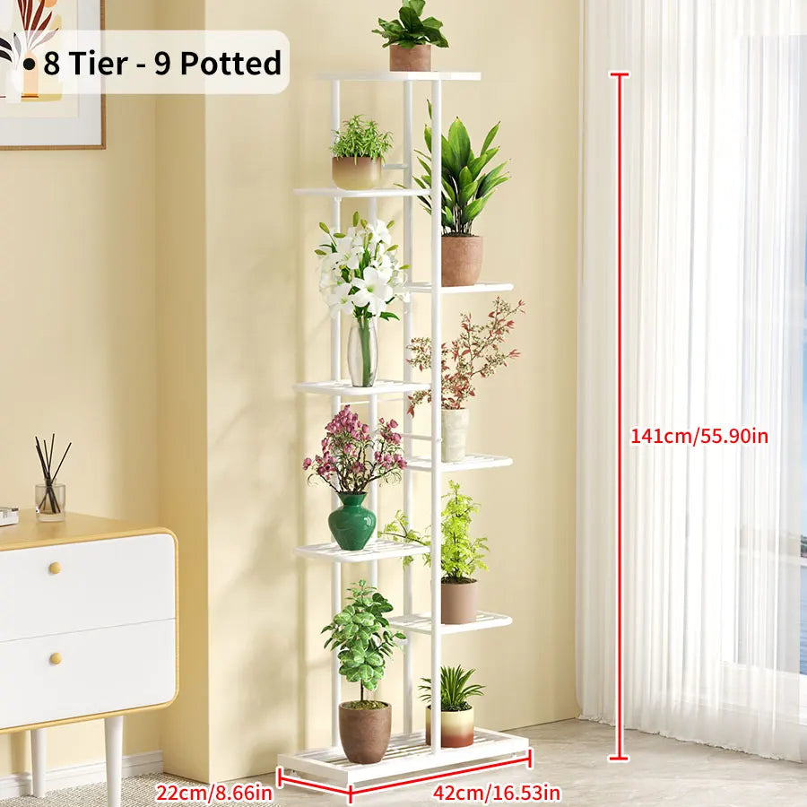 Iron Plant Organizer for Living Room, Balcony, Sunny Area