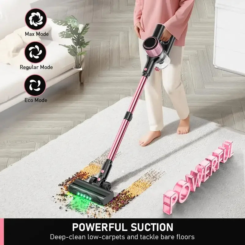 Cordless Stick Vacuum Cleaner, 350W 30KPa, 40mins runtime,