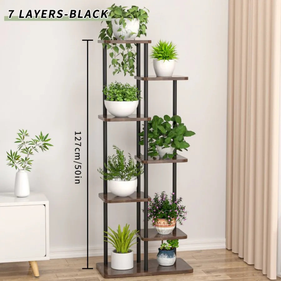 Iron Plant Organizer for Living Room, Balcony, Sunny Area