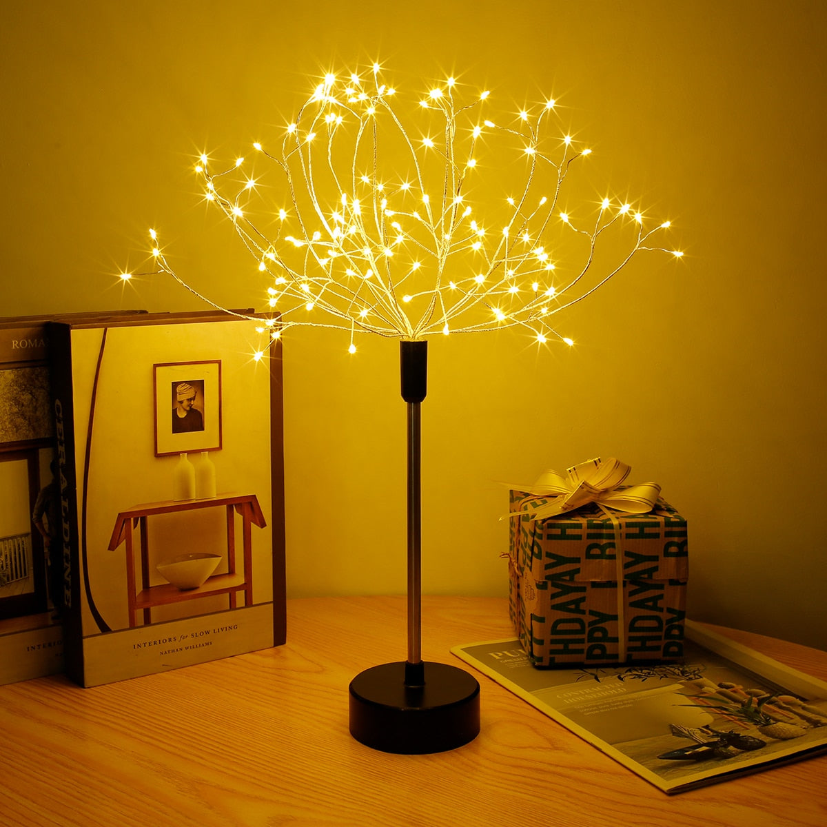 Full Sky Star Golden Leaf Tree LED Night Light - Homespectrums