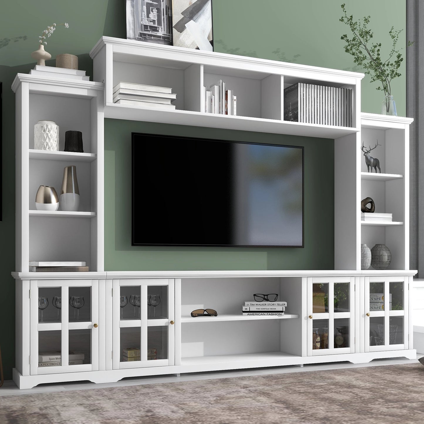 Minimalism Entertainment Wall Unit for TVs Up to 70"