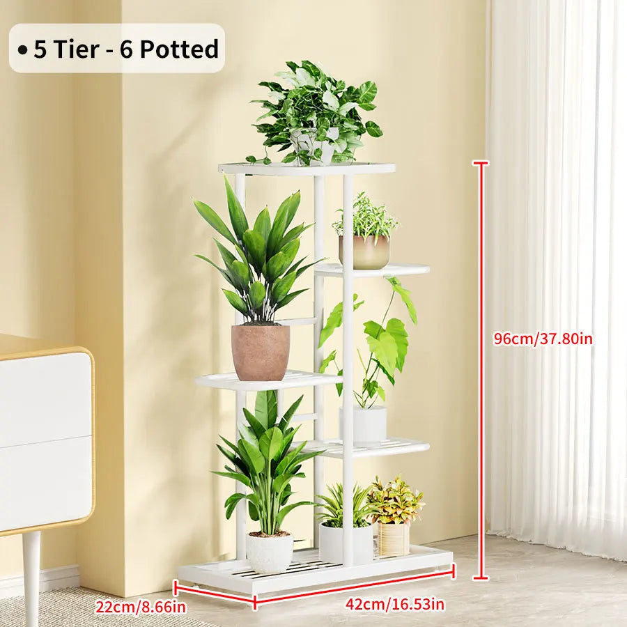 Iron Plant Organizer for Living Room, Balcony, Sunny Area