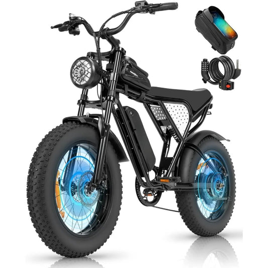 Electric Dirt Bike Removable Battery, 50-180 Miles, 20"-Tires