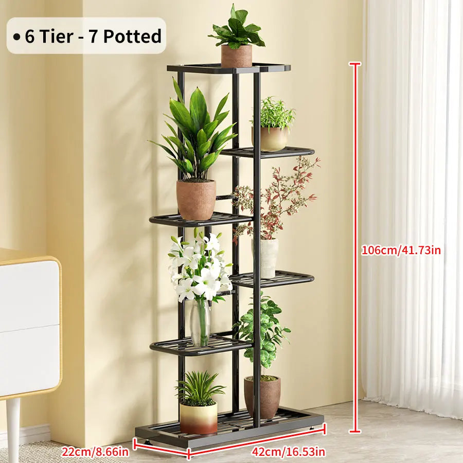 Iron Plant Organizer for Living Room, Balcony, Sunny Area