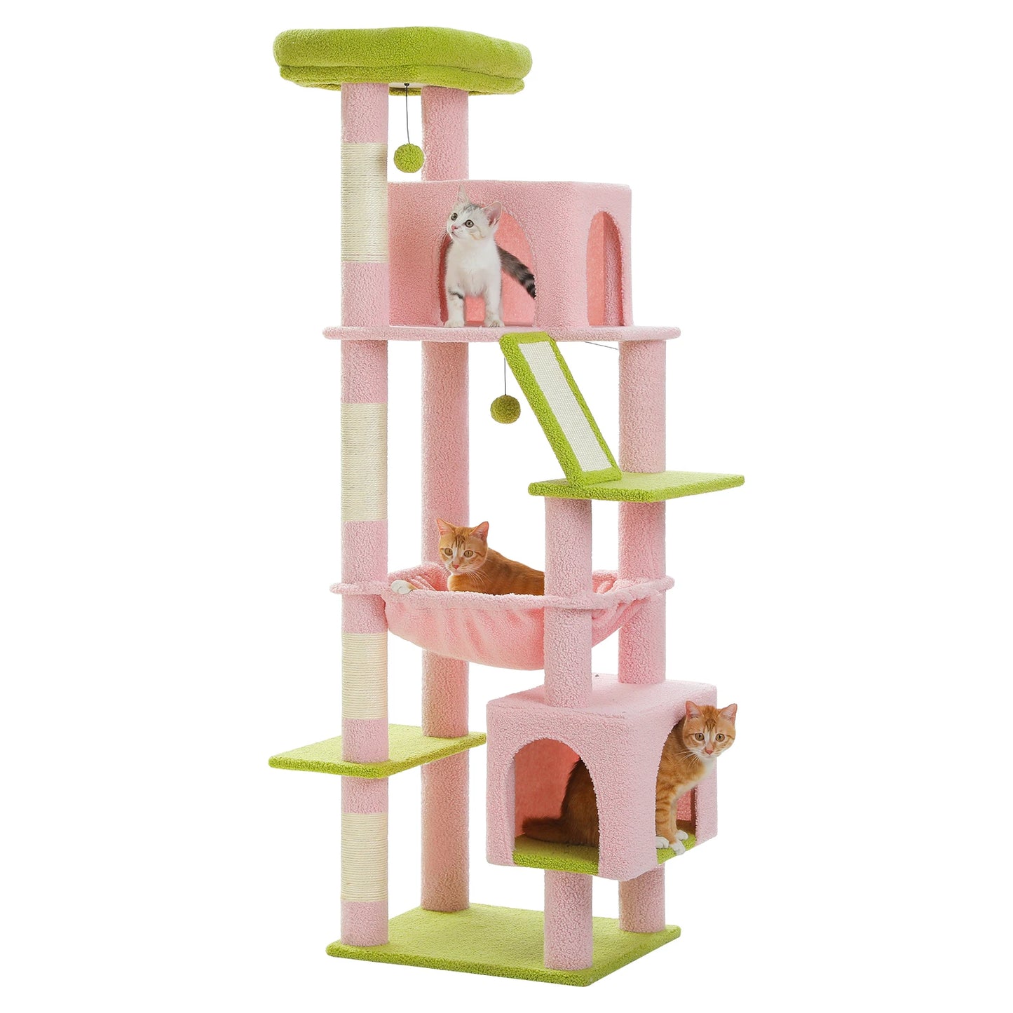 Large Cat-Tower, Hammock, Sisal Scratching Post, Climbing Frame