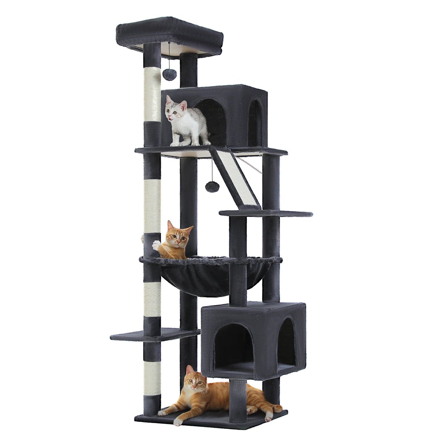 Large Cat-Tower, Hammock, Sisal Scratching Post, Climbing Frame