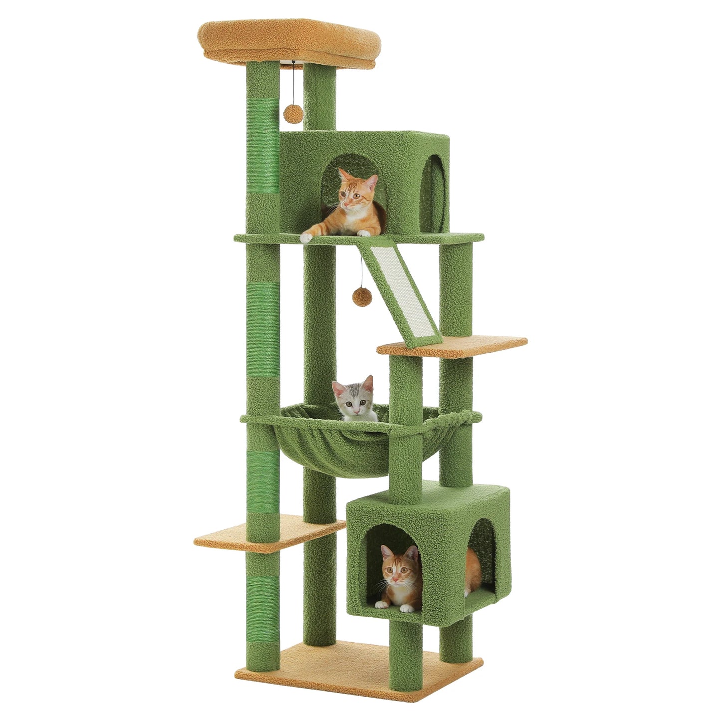 Large Cat-Tower, Hammock, Sisal Scratching Post, Climbing Frame