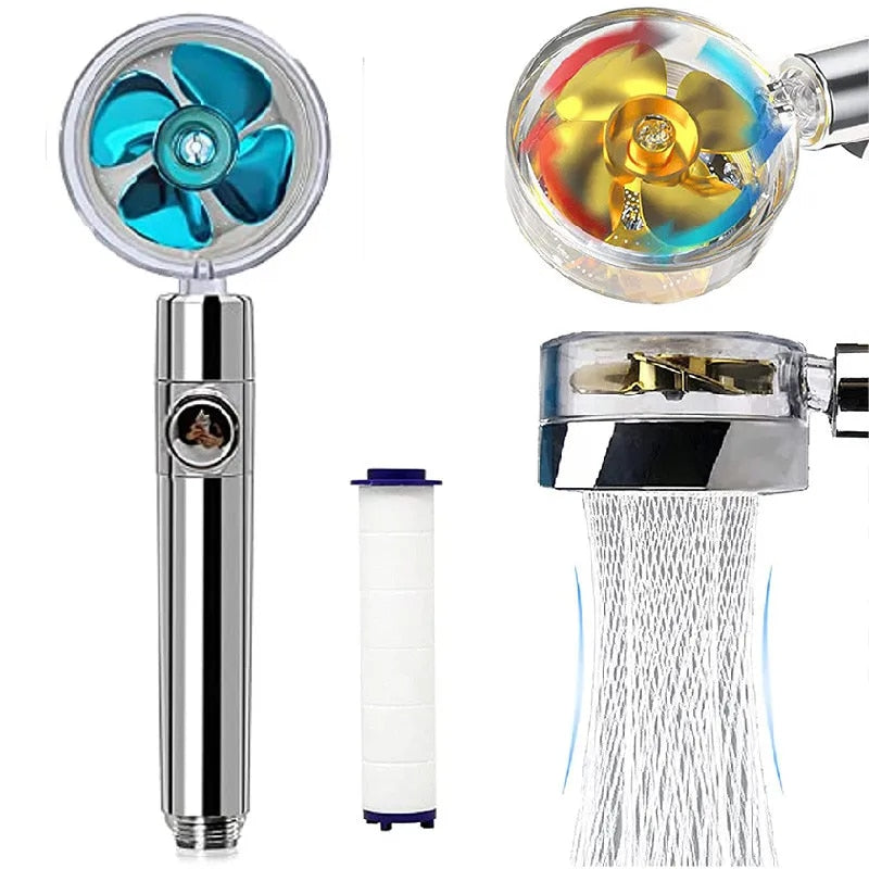 New Turbo Propeller Water Saving High Pressure Showerhead - Homespectrums